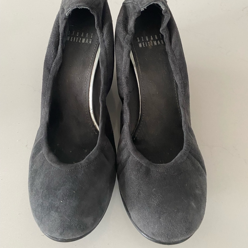 Stuart weitzman grey suede shoes